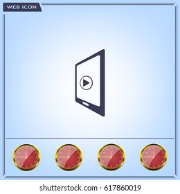 Video on mobile devices. EPS10 vector illustration