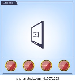 Video on mobile devices. EPS10 vector illustration