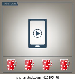 Video on mobile devices. EPS10 vector illustration