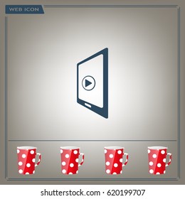 Video on mobile devices. EPS10 vector illustration
