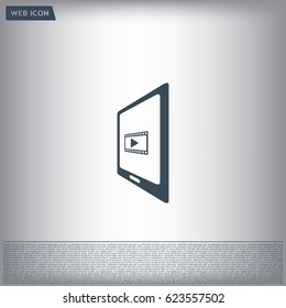 Video on mobile devices. EPS10 vector illustration