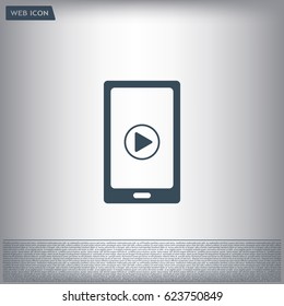 Video on mobile devices. EPS10 vector illustration