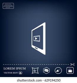 Video on mobile devices. EPS10 vector illustration