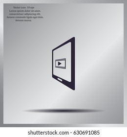Video on mobile devices. EPS10 vector illustration