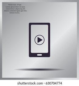 Video on mobile devices. EPS10 vector illustration