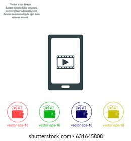 Video on mobile devices. EPS10 vector illustration