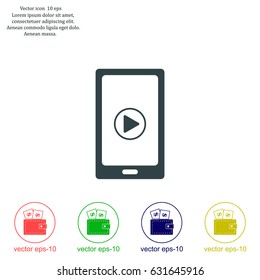 Video on mobile devices. EPS10 vector illustration