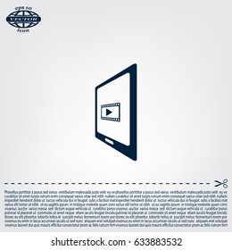 Video on mobile devices. EPS10 vector illustration