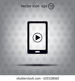Video on mobile devices. EPS10 vector illustration