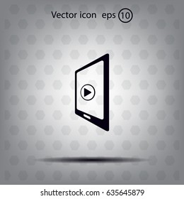 Video on mobile devices. EPS10 vector illustration