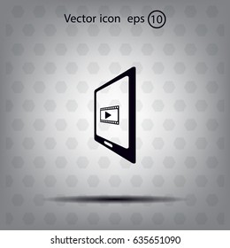 Video on mobile devices. EPS10 vector illustration