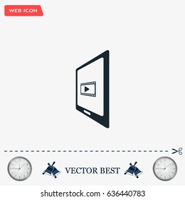 Video on mobile devices. EPS10 vector illustration