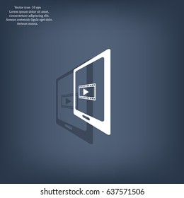 Video on mobile devices. EPS10 vector illustration