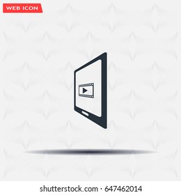 Video on mobile devices. EPS10 vector illustration