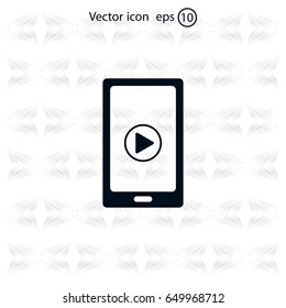Video on mobile devices. EPS10 vector illustration