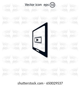 Video on mobile devices. EPS10 vector illustration