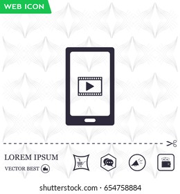 Video on mobile devices. EPS10 vector illustration