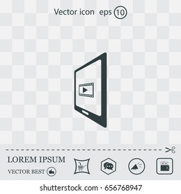 Video on mobile devices. EPS10 vector illustration