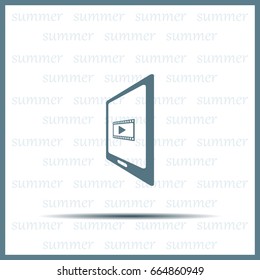 Video on mobile devices. EPS10 vector illustration