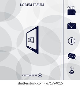Video on mobile devices. EPS10 vector illustration