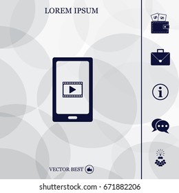 Video on mobile devices. EPS10 vector illustration