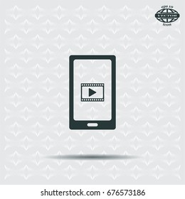 Video on mobile devices. EPS10 vector illustration