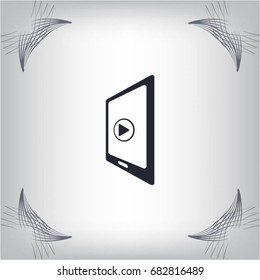 Video on mobile devices. EPS10 vector illustration