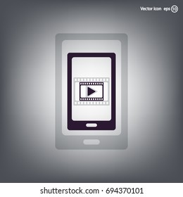 Video on mobile devices. EPS10 vector illustration