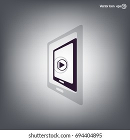 Video on mobile devices. EPS10 vector illustration