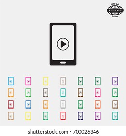 Video on mobile devices. EPS10 vector illustration