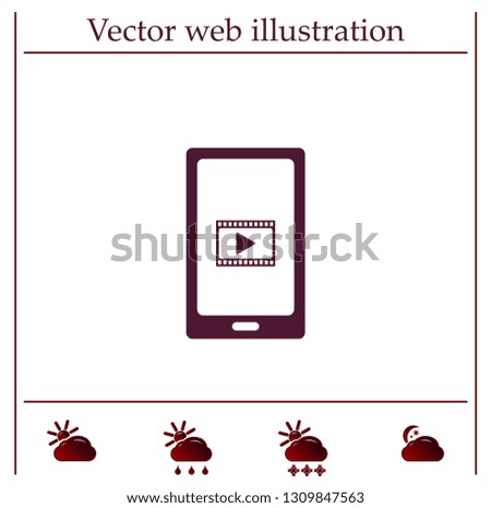 Video on mobile devices. EPS10 vector illustration