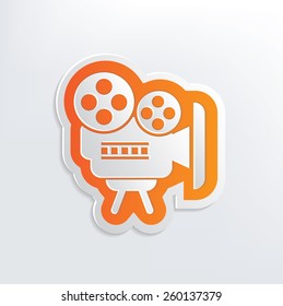 Video on white background,clean vector