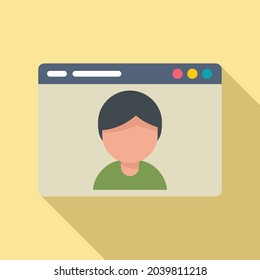 Video-Online-Symbol, flacher Vektorgrafik. Live-Stream. Webinar abspielen
