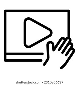 Video online money make icon outline vector. Earn bank. Donation electronic
