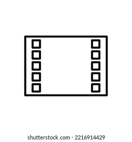 Video outline vector icon. Linear style sign for mobile concept and web design. Logo Video illustration. Single high quality symbol.