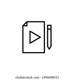 Video and paper icon, eps 10