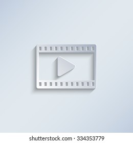 video - paper vector icon