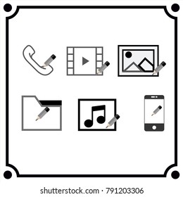video pen icon vector