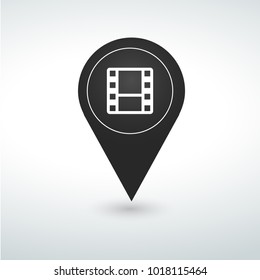 video pin Map pin icon