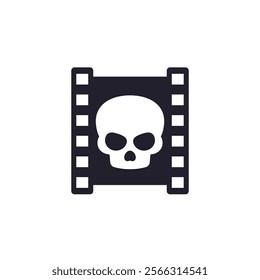 video piracy icon, illegal movie copy