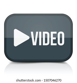 Video Play Arrow button sign illustration