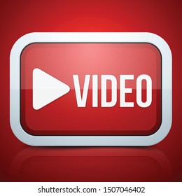 Video Play Arrow button sign illustration