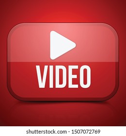 Video Play Arrow button sign illustration