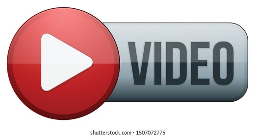 Video Play Arrow button sign illustration