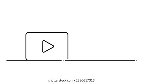 Video play button and background. Vector.