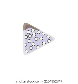 video play button in grape flavored syrup ice drink theme