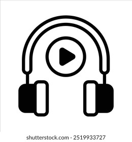 Video Juega al Botón Video con los auriculares, representando el concepto de la lección