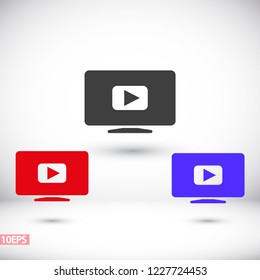 Video play button icon