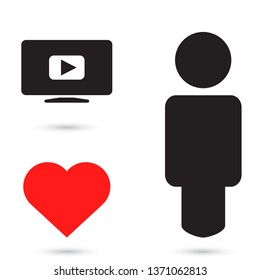 Video play button icon