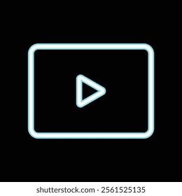 Video Play button icon design .
